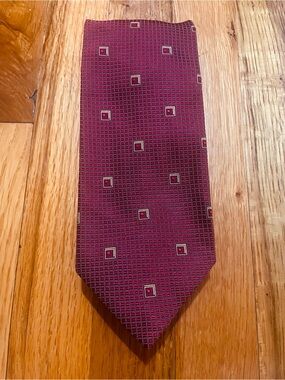$390 Ermenegildo Zegna 3D Micro Embroidered Italian Silk Tie Office